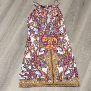 INC International Concepts Multicolor Paisley Midi Dress